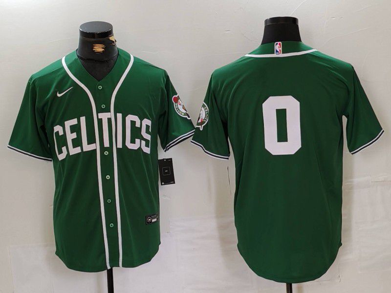 Men Boston Celtics #0 Tatum Green Joint Name 2024 Nike NBA Jersey style 31->new york yankees->MLB Jersey